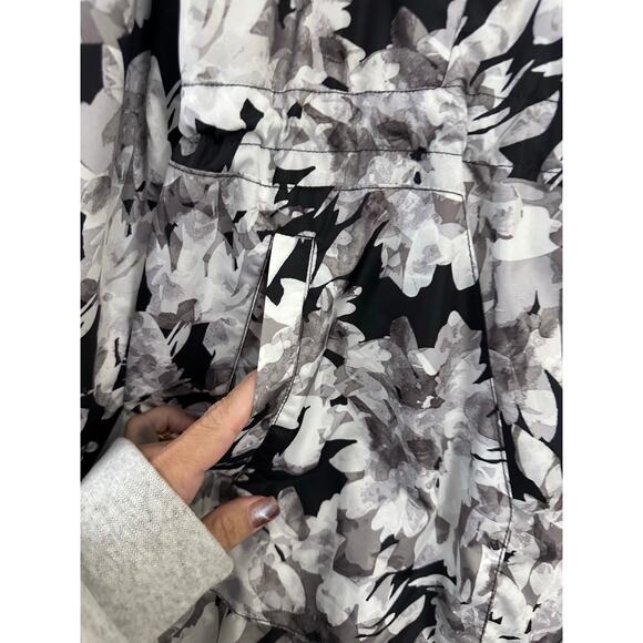 Isaac Mizrahi Windbreaker Jacket XL Lightweight Gray Black - Picture 4 of 8